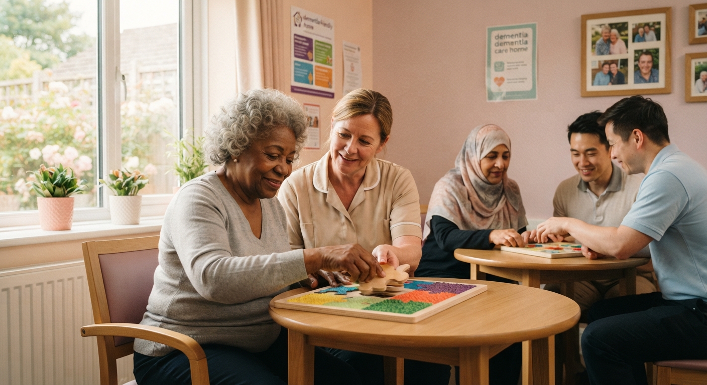 Care professional supporting an older adult